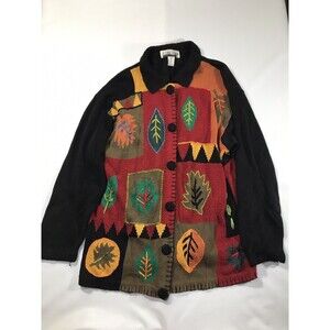 Vintage Victoria Harbour Fall Leaves Sweater Size 1x